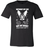 Without my cat house would be clean wallet full but heart empty, cat lover  tee shirt