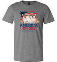 America 4th July Independence Day Corgi Dog Tee Shirt