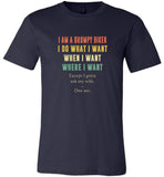 I am a grumpy biker I do what where when I want except I gotta ask my wife one sec vintage tee shirt