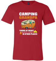 Camping grandpa young at heart slightly older in other places tee shirt