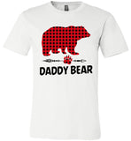 Daddy Bear Red Plaid Dad Fathers Day Gift T Shirt