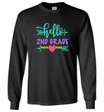 Hello second 2nd grade first day back to school tee shirt hoodie