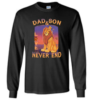 Dad and son love never end T shirt, father's day gift tee
