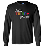 Hello third grade back to school tee shirt hoodie