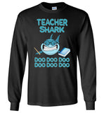 Teacher shark doo doo doo Shirt with book, funny teacher shirt