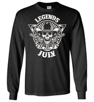 Legends are born in July, skull gun birthday's gift tee shirt