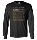 June born facts servings per container, born in June T-shirt, birthday gift tee