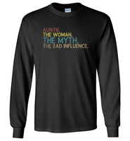 Auntie the woman the myth the bad influence T shirt, gift tee for aunt