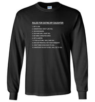 Rule for dating my daughter get a job dad father's day gift tee shirt