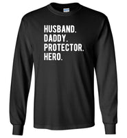 Husband daddy protector veteran hero T-shirt, father's day gift tee, papa, dad shirts