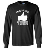 I'm into fitness fit'ness boob in my mouth tee shirt