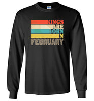 Kings are born in February vintage T-shirt, birthday's gift tee for men