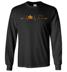 Love heartbeat pumpkin bat halloween t shirt gift