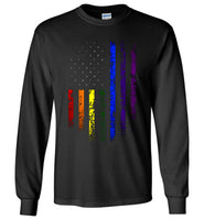 LGBT America flag, bisexual, transgender, gay, lesbian rainbow pride shirt