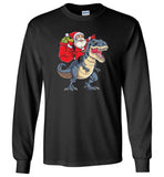 Santa Riding Dinosaur T-Rex Christmas Funny T shirt for men and women