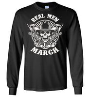 Real men are born in March, skull,birthday's gift tee for men