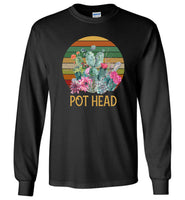 Vintage succulent plants pot head git tee shirt