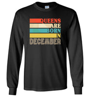 Queens are born in December vintage T shirt, birthday's gift tee for women
