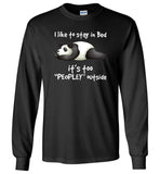 Panda I like to stay in bed it's too peopley outside shirt