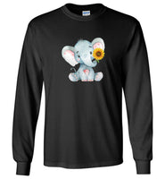 Baby elephant sunflower tee shirt hoodie