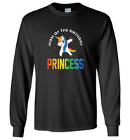Unicorn dabbing mom of birthday princess rainbow tee shirt hoodie