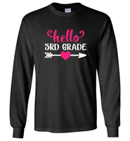 Hello 3rd grade back to school tee shirt hoodies