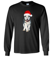 Siberian Husky Dog funny Christmas Hat T Shirt, tee for men,women