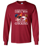 A good day starts with coffee and chickens tee shirt hoodies