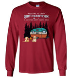 Dog welcome to camp Quitcherbitchin a certified happy camper t shirt
