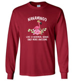 Nanamingo like a normal nana but more awesome flamingo mother's day gift tee shirts