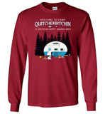 Snoopy welcome to camp Quitcherbitchin a certified happy camper tee shirt