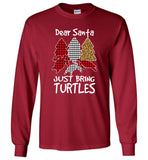 Dear Santa Just Bring Turtles Lover Plaid Christmas Tree Xmas Gift T Shirt
