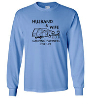 Husband and wife camping partners for life tee shirt