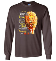 Lion I am the daughter of the king who is not moved by the world fathers day gift t shirt