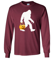 Bigfoot pumpkin halloween costume t shirt