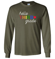 Hello third grade back to school tee shirt hoodie