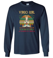 Virgo girl the soul of a witch fire lioness heart hippie mouth sailor birthday vintage Tee shirt