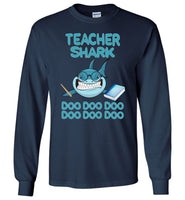 Teacher shark doo doo doo Shirt with book, funny teacher shirt