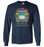 Don't mess with papa shark, punch you in your face T-shirt, daddy, dad, father's day gift