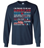 I'm Proud To Be An American Free Love This Land God Bless The USA T Shirt