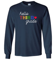 Hello third grade back to school tee shirt hoodie