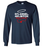 51% Angel 49% Bitch Do Not Push It Tee Shirt Hoodie