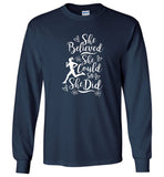 She Believed She Could So She Did Runner Tee Shirt Hoodie