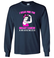 I wear pink for breast cancer awareness, woman strong pink warrior Tee shirt