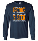I'm A Proud Brother Of Awesome Sister Shirt, Gift For Brother