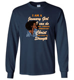 Black GirI Am A January Girl I Can Do All Things Through Christ Who Gives Me Strength T shirt