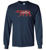 Red Plaid Sister Bear Matching Buffalo Family Pajama T-Shirt