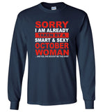 I taken by smart sexy october woman, birthday's gift tee for men women