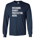 Husband daddy protector veteran hero T-shirt, father's day gift tee, papa, dad shirts