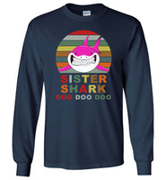Retro Vintage Sister Shark doo doo doo T-shirt, tee gift for sister